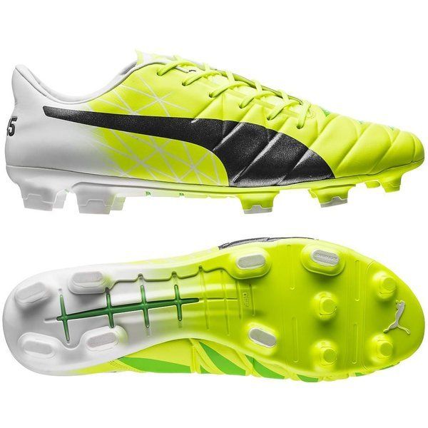PUMA Evoaccuracy 1 FG Firm Ground Soccer Cleats - Fluo Yellow/Peacoat/White - Best Buy Soccer