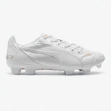 PUMA Evopower 1.2 Leather FG Firm Ground Soccer Cleats - White/Metallic White/Fluo Orange - Best Buy Soccer