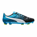PUMA Evopower 1.3 LT FG Firm Ground Soccer Cleats - Black/White/Atomic Blue - Best Buy Soccer