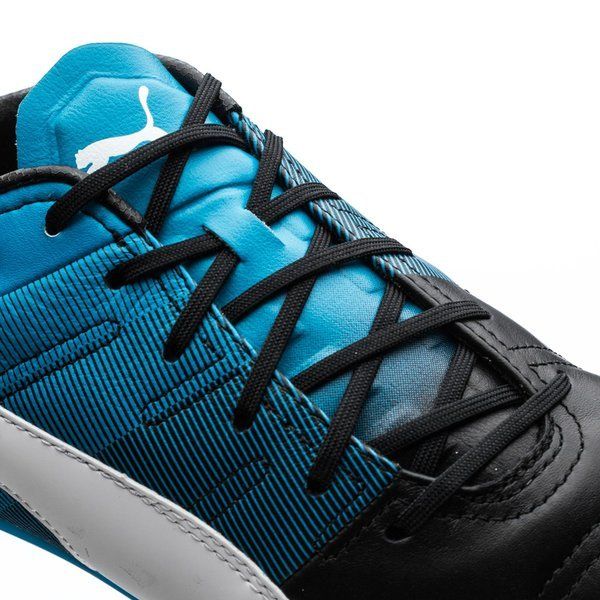 PUMA Evopower 1.3 LT FG Firm Ground Soccer Cleats - Black/White/Atomic Blue - Best Buy Soccer