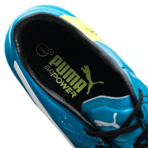 PUMA Evopower 1.3 LT FG Firm Ground Soccer Cleats - Black/White/Atomic Blue - Best Buy Soccer