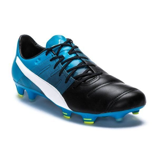 PUMA Evopower 1.3 LT FG Firm Ground Soccer Cleats - Black/White/Atomic Blue - Best Buy Soccer