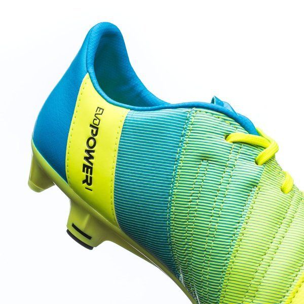 PUMA Evopower 1.3 LT FG Firm Ground Soccer Cleats - Safety Yellow/Black/Atomic Blue - Best Buy Soccer