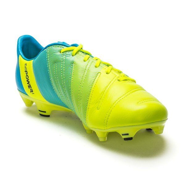 PUMA Evopower 1.3 LT FG Firm Ground Soccer Cleats - Safety Yellow/Black/Atomic Blue - Best Buy Soccer