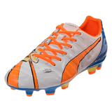 PUMA EvoPOWER 3.2 Pop FG Jr Firm Ground Soccer Cleats White/Orange/Blue - Best Buy Soccer