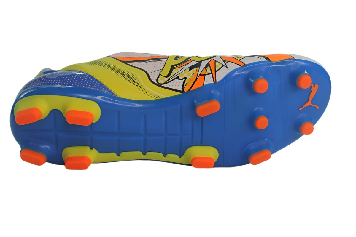 PUMA EvoPOWER 3.2 Pop FG Jr Firm Ground Soccer Cleats White/Orange/Blue - Best Buy Soccer