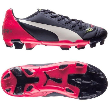 PUMA Evopower 4.2 FG JR Firm Ground Youth Soccer Cleats - Peacoat/White/Bright Plasma - Best Buy Soccer