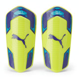 PUMA Evopower 5 Soccer Shin Guard - Safety Yellow/Atomic Blue - Best Buy Soccer