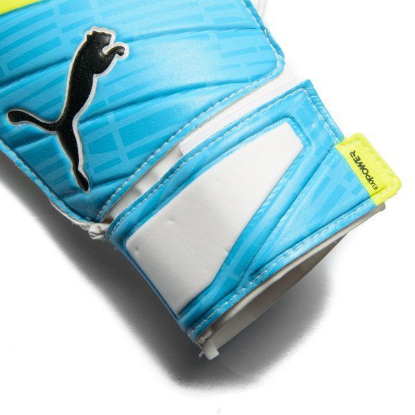 PUMA Evopower Grip 4.3 Goalkeeper Gloves Atomic Blue/Safety Yellow - Best Buy Soccer