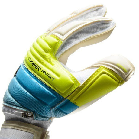 PUMA EvoPower Protect 1.3 Goalkeeper Gloves White/Atomic Blue/ Safety Yellow - Best Buy Soccer
