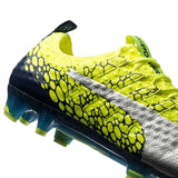 PUMA Evopower Vigor 1 Graphic FG Firm Ground Soccer Cleats - Safety Yellow/Silver - Best Buy Soccer
