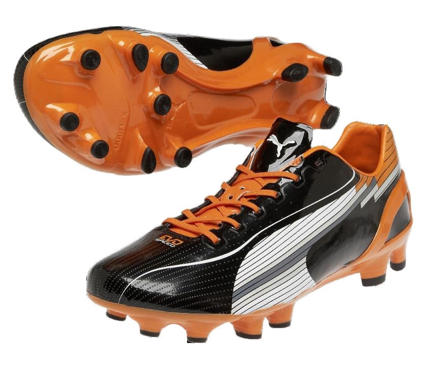 PUMA evoSPEED 1 FG Firm Ground Soccer Cleats - Black/White/Orange - Best Buy Soccer