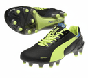 PUMA Evospeed 1.2 FG Firm Ground Soccer Cleats - Black/Fluo Yellow/Brilliant Blue - Best Buy Soccer