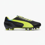 PUMA Evospeed 1.2 FG Firm Ground Soccer Cleats - Black/Fluo Yellow/Brilliant Blue - Best Buy Soccer