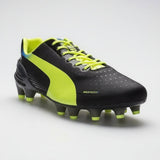 PUMA Evospeed 1.2 FG Firm Ground Soccer Cleats - Black/Fluo Yellow/Brilliant Blue - Best Buy Soccer