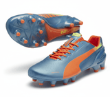 PUMA Evospeed 1.2 FG Firm Ground Soccer Cleats -Blue/Peach/Yellow - Best Buy Soccer