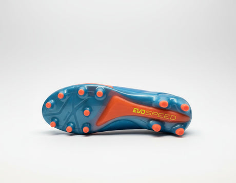 PUMA Evospeed 1.2 FG Firm Ground Soccer Cleats -Blue/Peach/Yellow - Best Buy Soccer
