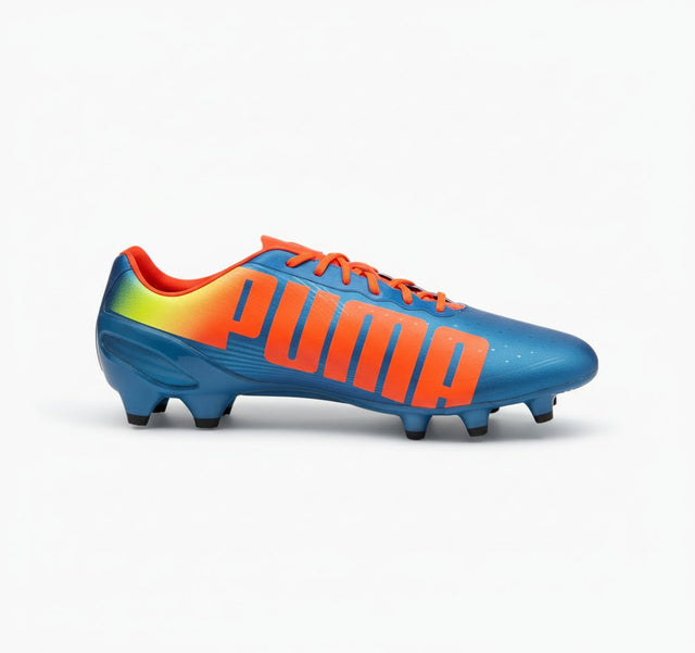 PUMA Evospeed 1.2 FG Firm Ground Soccer Cleats -Blue/Peach/Yellow - Best Buy Soccer