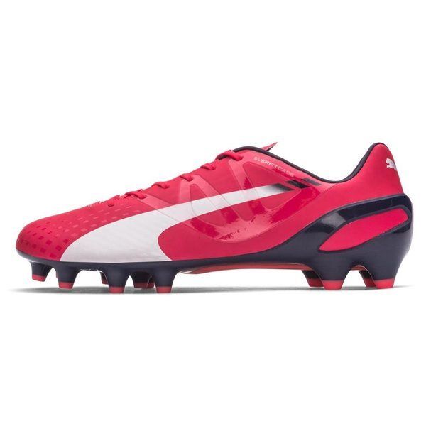 PUMA Evospeed 1.3 FG Firm Ground Soccer Cleats - Bright Plasma/White/Peacoat - Best Buy Soccer