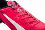 PUMA Evospeed 1.3 FG Firm Ground Soccer Cleats - Bright Plasma/White/Peacoat - Best Buy Soccer