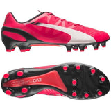 PUMA Evospeed 1.3 FG Firm Ground Soccer Cleats - Bright Plasma/White/Peacoat - Best Buy Soccer