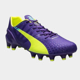PUMA Evospeed 1.3 FG Firm Ground Soccer Cleats - Prism Violet/Fluro Yellow/Scuba Blue - Best Buy Soccer