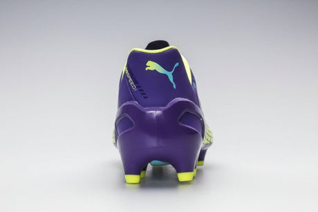 PUMA Evospeed 1.3 FG Firm Ground Soccer Cleats - Prism Violet/Fluro Yellow/Scuba Blue - Best Buy Soccer