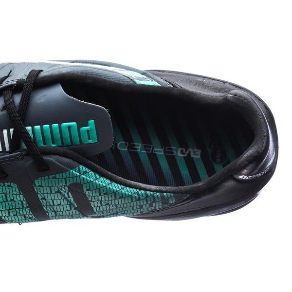PUMA evoSPEED 1.3 Leather FG Firm Ground Soccer Cleats Black/White/Pool Green - Best Buy Soccer