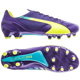 PUMA evoSPEED 1.3 Leather FG Firm Ground Soccer Cleats Purple/Yellow - Best Buy Soccer