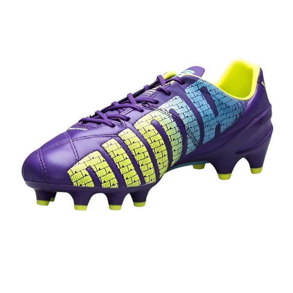 PUMA evoSPEED 1.3 Leather FG Firm Ground Soccer Cleats Purple/Yellow - Best Buy Soccer