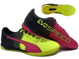 PUMA Evospeed 4.5 Tricks IT Indoor Football Boots Pink Glo/Safety Yellow - Best Buy Soccer