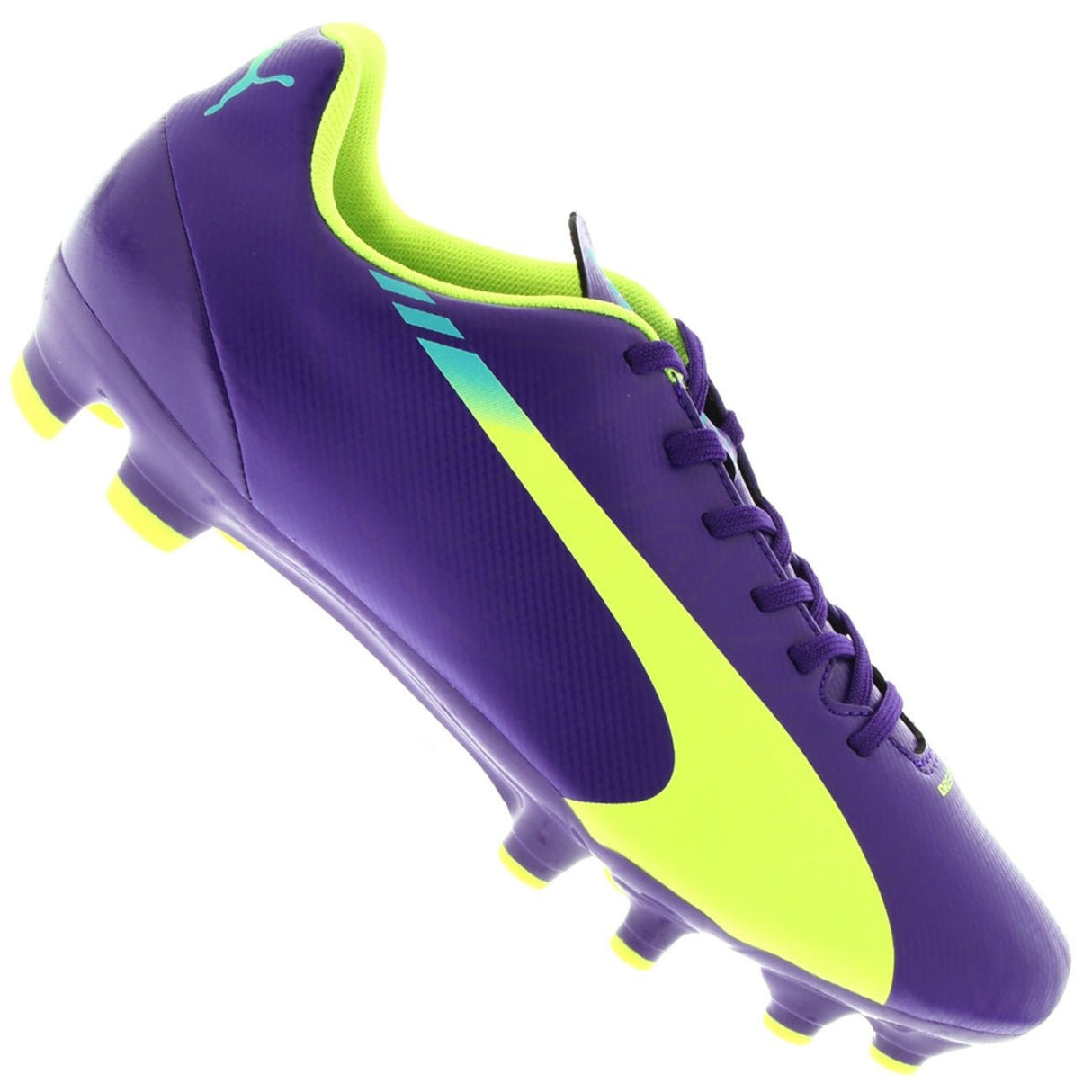 PUMA evoSPEED 5.3 FG JR Purple/Yellow - Best Buy Soccer
