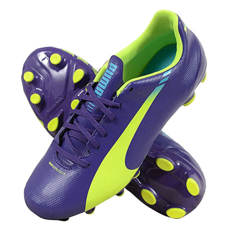 PUMA evoSPEED 5.3 FG JR Purple/Yellow - Best Buy Soccer