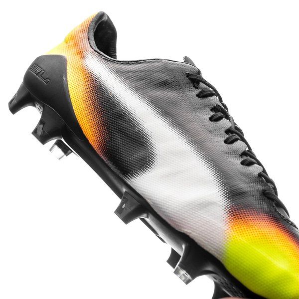 PUMA Evospeed SL II Graphic FG Firm Ground Soccer Cleats - Black/White/Safety Yellow/Orange - Best Buy Soccer