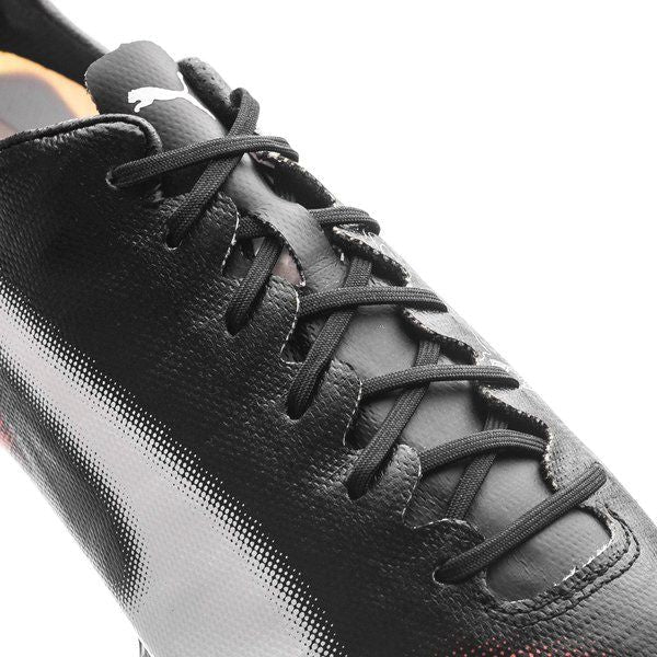 PUMA Evospeed SL II Graphic FG Firm Ground Soccer Cleats - Black/White/Safety Yellow/Orange - Best Buy Soccer