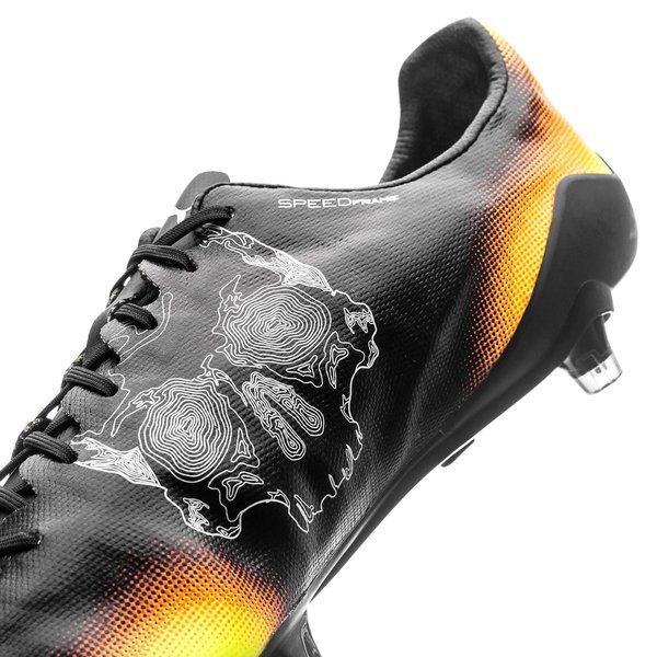 PUMA Evospeed SL II Graphic FG Firm Ground Soccer Cleats - Black/White/Safety Yellow/Orange - Best Buy Soccer