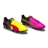PUMA EvoSPEED SL II Tricks FG Firm Ground Soccer Cleats - Pink Glo/Safety Yellow - Best Buy Soccer