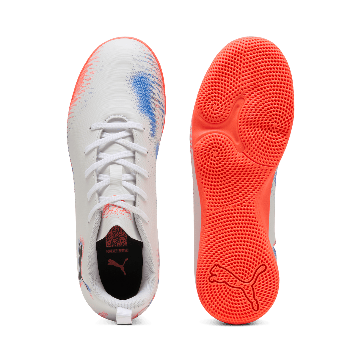 PUMA Future 8 Play Kids Indoor Shoes - White/Black - Best Buy Soccer