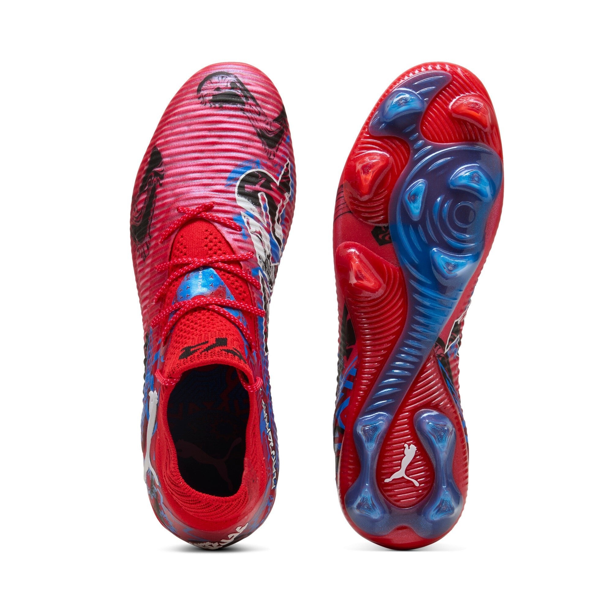 PUMA Future 8 Ultimate Play Makers FG Men's Soccer Cleats - Red/Black/Blue - Best Buy Soccer
