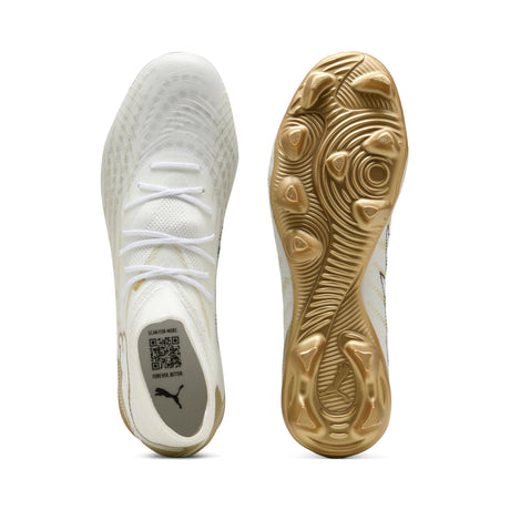 PUMA Future 9 Match FG/AG Firm/Multi-Ground Men's Soccer Cleats - White/Gold/Black - Best Buy Soccer
