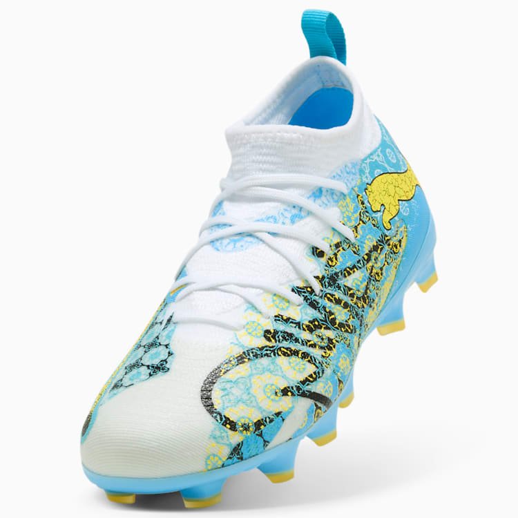 PUMA Future 9 Match Playmaker FG/AG Firm Ground/Artificial Ground Youth Soccer Cleats - White/Blue - Best Buy Soccer