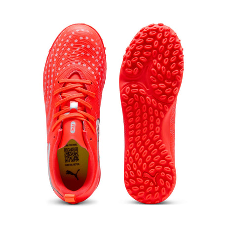 PUMA Future 9 Play TF Turf Youth Soccer Cleats - Red/White/Black - Best Buy Soccer