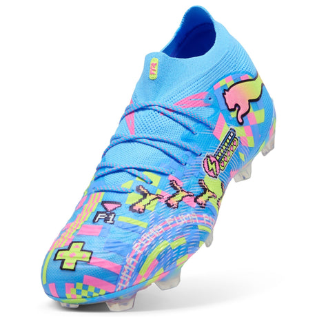 PUMA Future 9 Ultimate Advanced Level FG Firm Ground Men's Soccer Cleats - White/Blue/Pink/Yellow - Best Buy Soccer
