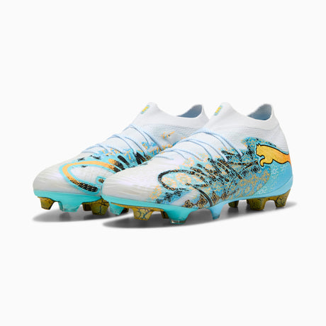 PUMA Future 9 Ultimate Playmaker FG Firm Ground Men's Soccer Cleats - White/Blue - Best Buy Soccer