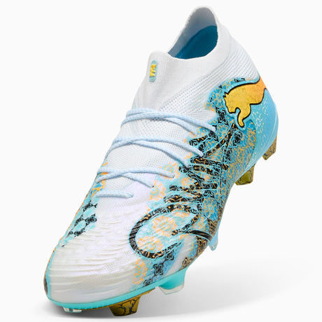 PUMA Future 9 Ultimate Playmaker FG Firm Ground Men's Soccer Cleats - White/Blue - Best Buy Soccer