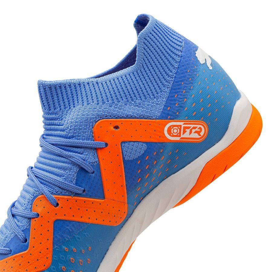 PUMA Future Match IT Indoor Soccer Shoes - Blue Glimmer/White/Ultra Orange - Best Buy Soccer