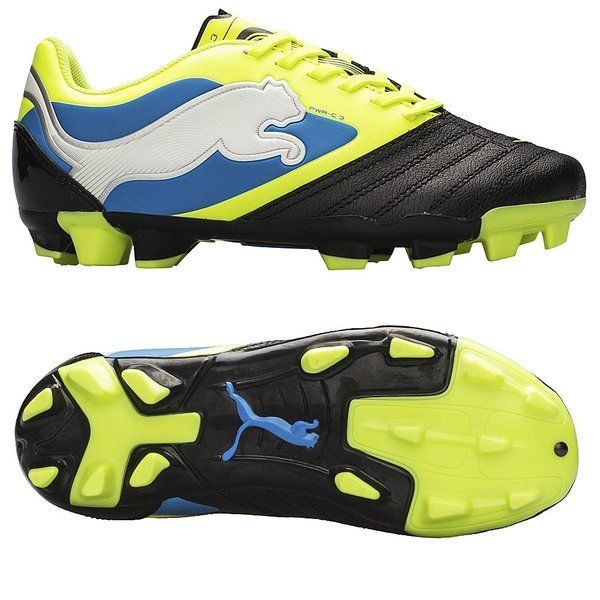 PUMA JR PowerCat 3 FG Firm Ground Boots Black/Fluorescent - Best Buy Soccer