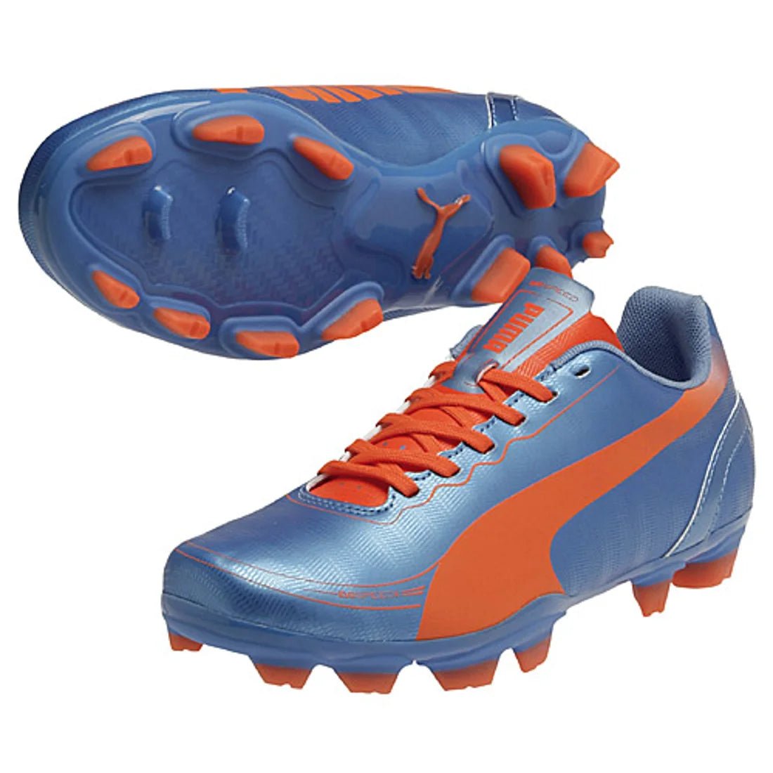 PUMA Kid's evoSPEED 5.2 FG Firm Ground Soccer Cleats Jr Blue/Fluro Peach - Best Buy Soccer