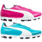 PUMA Kid's evoSPEED 5.2 FG Firm Ground Soccer Cleats Jr Purple/Blue Bird/White