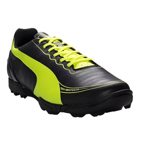 PUMA Kid's evoSPEED 5.2 TT Jr Turf Football Boots Black/Fluo Yellow/Brilliant Blue - Best Buy Soccer